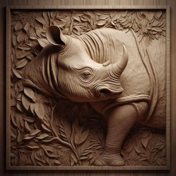 Nature and animals (st Nola rhinoceros famous animal 2, NATURE_2842) 3D models for cnc