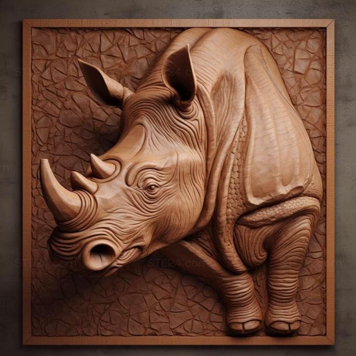 Nature and animals (st Nola rhinoceros famous animal 4, NATURE_2844) 3D models for cnc