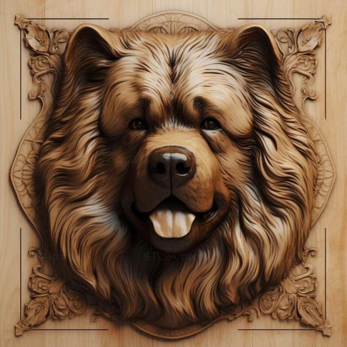 Nature and animals (Caucasian Shepherd dog 1, NATURE_2849) 3D models for cnc