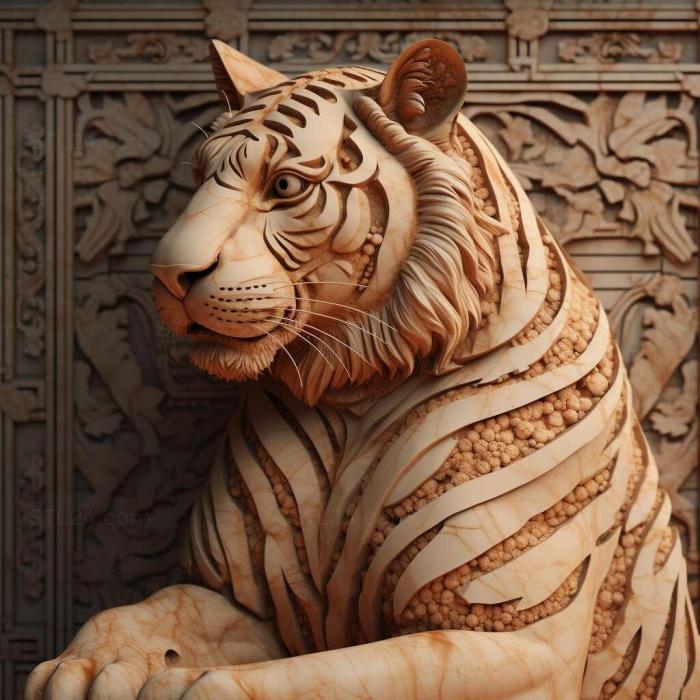 Nature and animals (st Cinderella tigress famous animal 4, NATURE_2856) 3D models for cnc