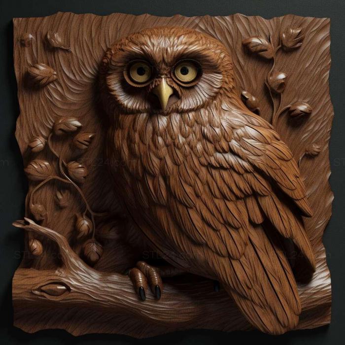 Nature and animals (Glaucidium bolivianum 1, NATURE_2857) 3D models for cnc