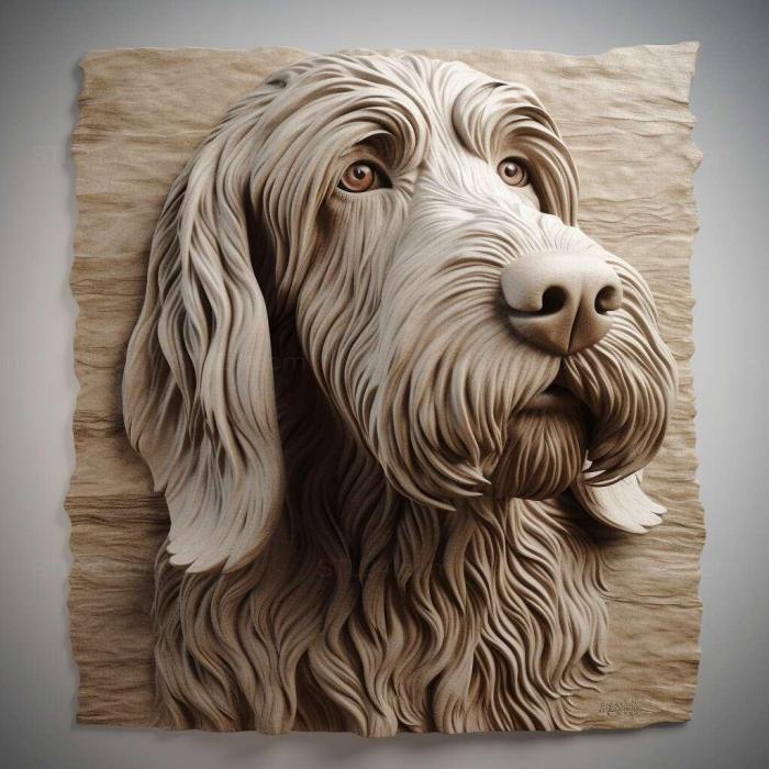 Nature and animals (st Italian spinone dog 2, NATURE_2866) 3D models for cnc