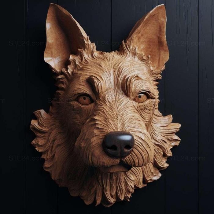 Nature and animals (Japanese Terrier dog 4, NATURE_2872) 3D models for cnc