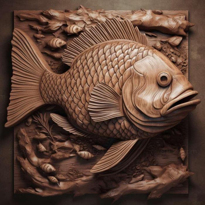 Nature and animals (Limatulichty fish 3, NATURE_2879) 3D models for cnc