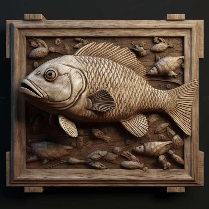Nature and animals (st Rodostomus fish 1, NATURE_2881) 3D models for cnc