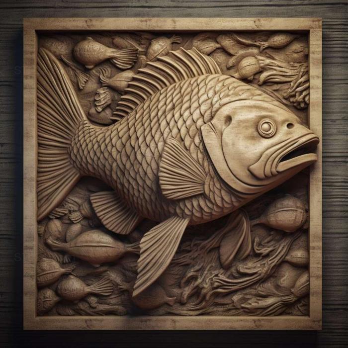 Nature and animals (st Rodostomus fish 2, NATURE_2882) 3D models for cnc