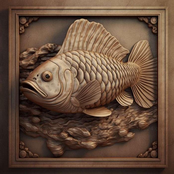 Nature and animals (st Rodostomus fish 3, NATURE_2883) 3D models for cnc