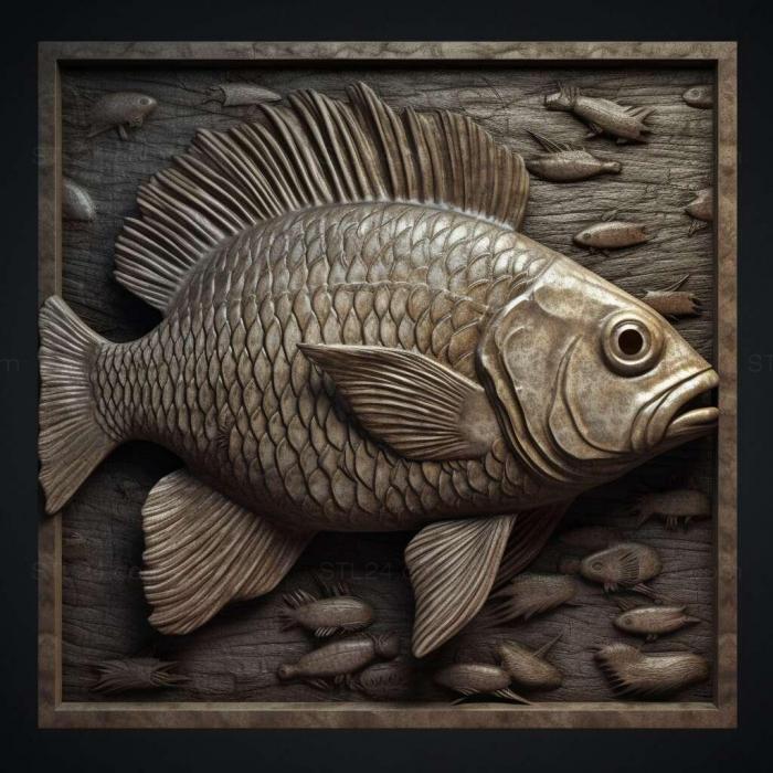 Природа и животные (Рыба Rodostomus 4, NATURE_2884) 3D модель для ЧПУ станка