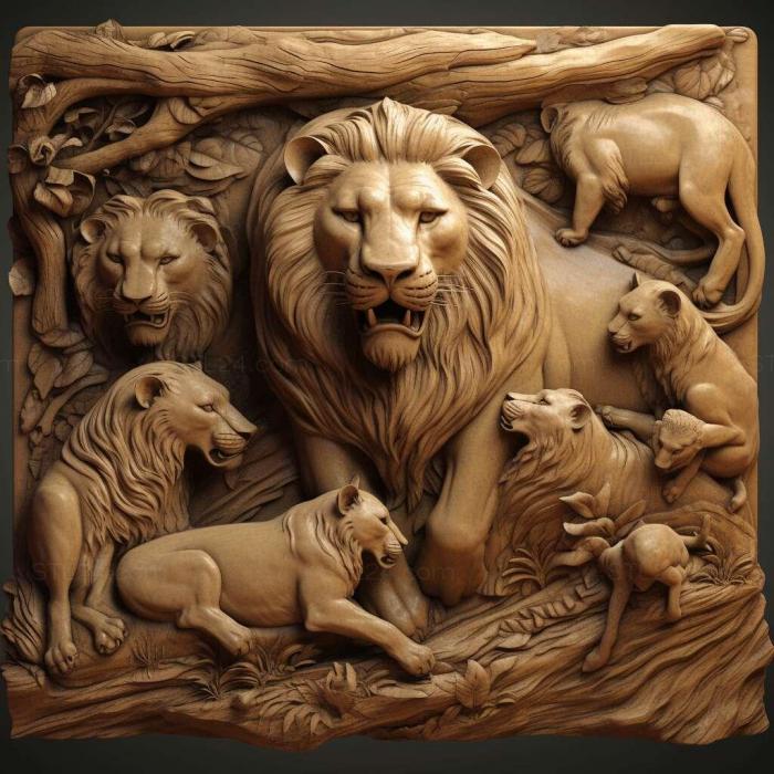 Nature and animals (stl The Lion King 3, NATURE_2911) 3D models for cnc