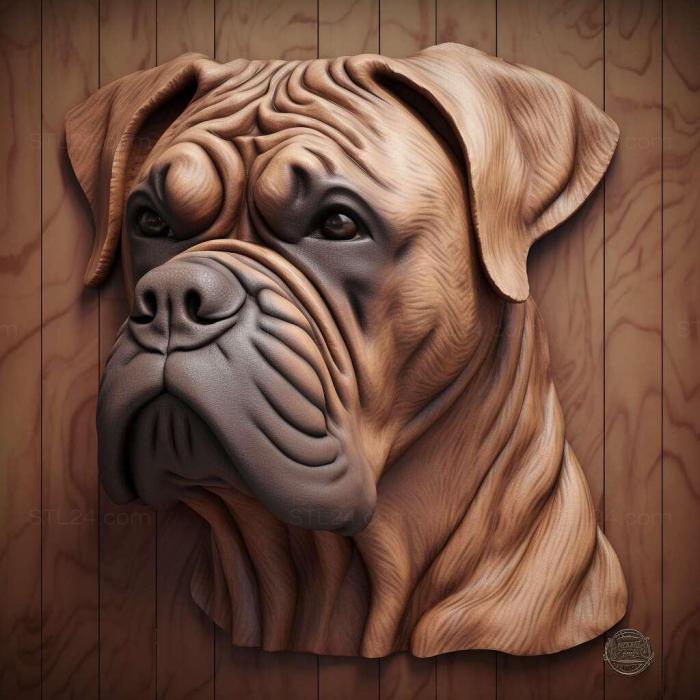 Nature and animals (German boxer dog 3, NATURE_2935) 3D models for cnc