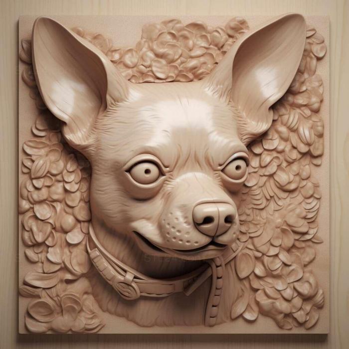 Природа и животные (Собака святого Коко знаменитое животное 3, NATURE_2991) 3D модель для ЧПУ станка