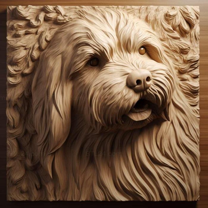 Nature and animals (st Tibetan Terrier dog 1, NATURE_3041) 3D models for cnc