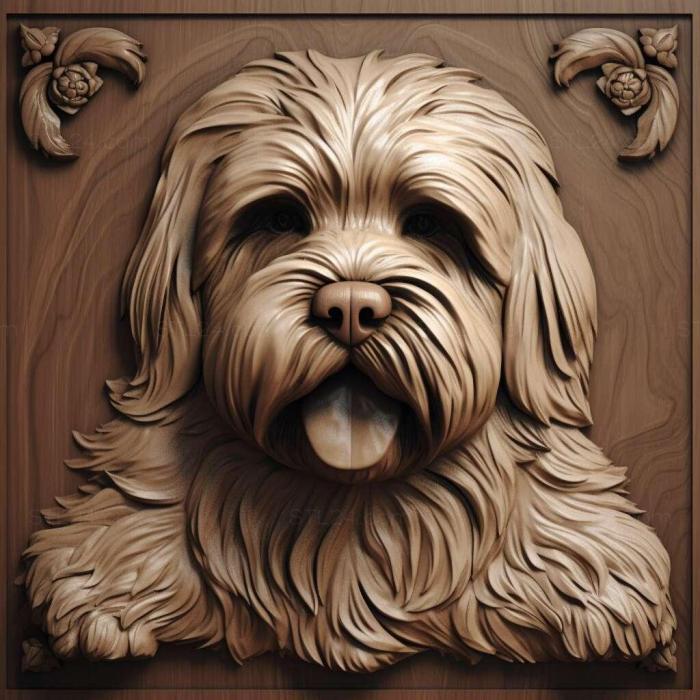 Nature and animals (st Tibetan Terrier dog 2, NATURE_3042) 3D models for cnc