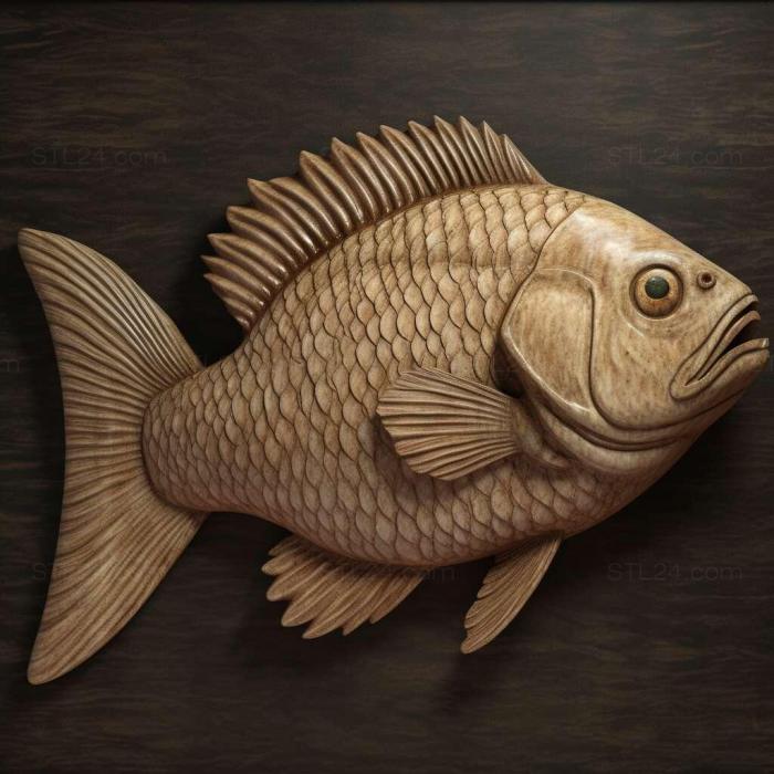 Nature and animals (Labidochromis hongi fish 3, NATURE_3051) 3D models for cnc