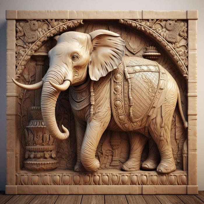 Nature and animals (st Mary the elephant famous animal 2, NATURE_3062) 3D models for cnc