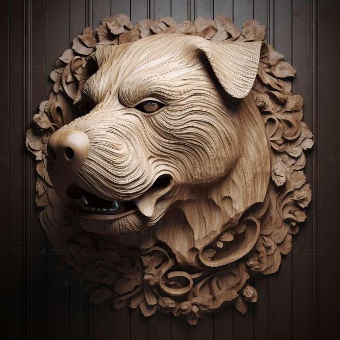 Природа и животные (Св. корейская собака Чиндо 3, NATURE_3075) 3D модель для ЧПУ станка