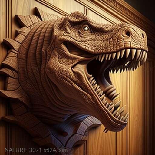 Природа и животные (Гиганотозавр 3, NATURE_3091) 3D модель для ЧПУ станка