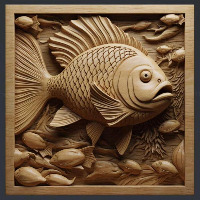 Nature and animals (st Voilehvost fish 2, NATURE_3094) 3D models for cnc