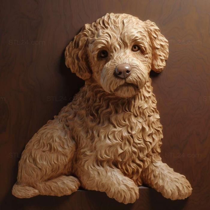 Nature and animals (Lagotto romagnolo dog 1, NATURE_3097) 3D models for cnc