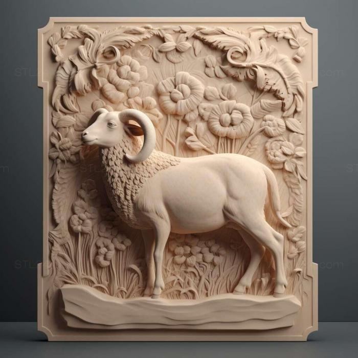 Nature and animals (st sheep 3d model 1, NATURE_3101) 3D models for cnc