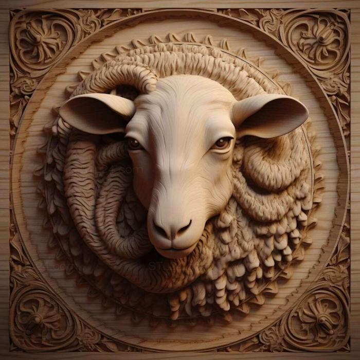 Природа и животные (3d-модель sheep 2, NATURE_3102) 3D модель для ЧПУ станка