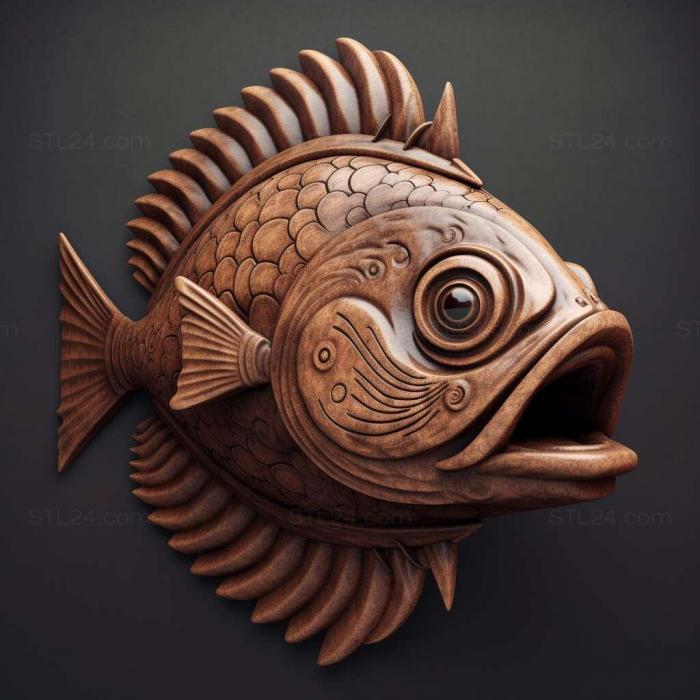 Nature and animals (st Meteor fish fish 1, NATURE_313) 3D models for cnc