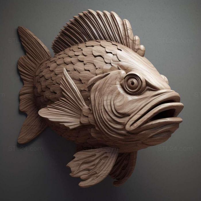 Nature and animals (st Meteor fish fish 4, NATURE_316) 3D models for cnc