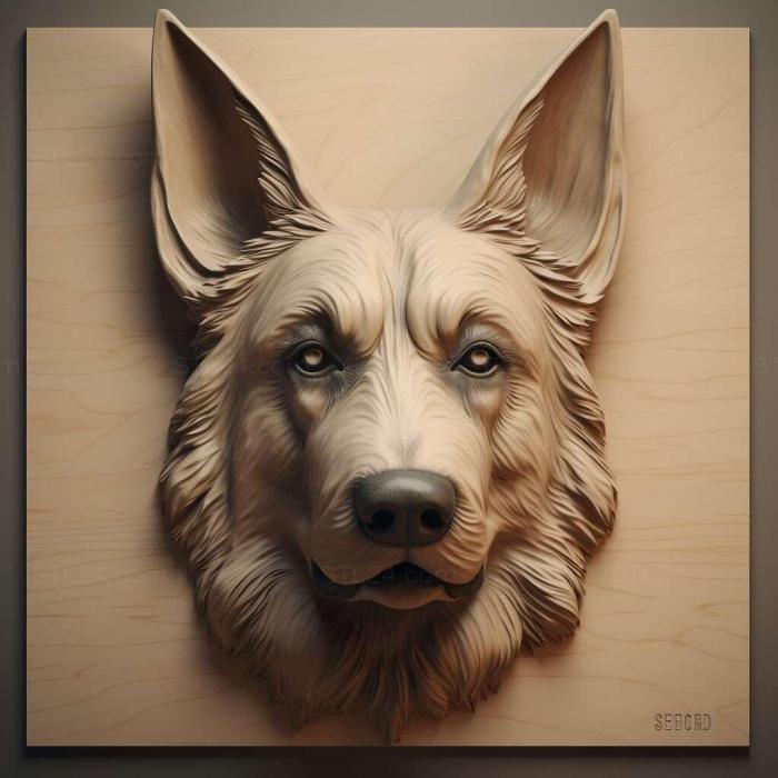 Природа и животные (Пастушья собака сент - Эстрел 2, NATURE_318) 3D модель для ЧПУ станка