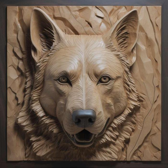 Природа и животные (Пастушья собака Сент - Эстрел 3, NATURE_319) 3D модель для ЧПУ станка