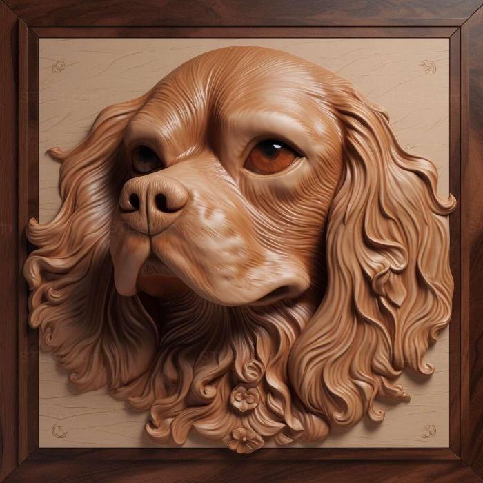Nature and animals (Cavalier King Charles Spaniel dog 1, NATURE_3201) 3D models for cnc