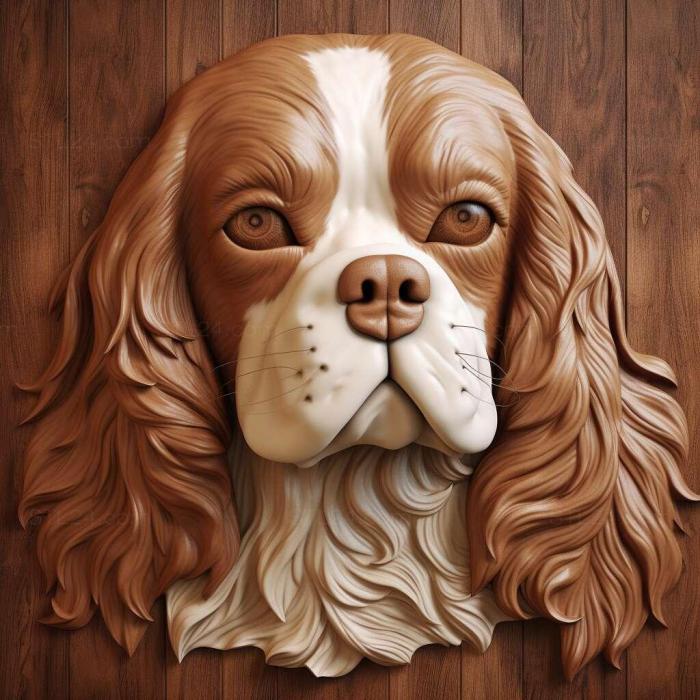 Nature and animals (Cavalier King Charles Spaniel dog 2, NATURE_3202) 3D models for cnc