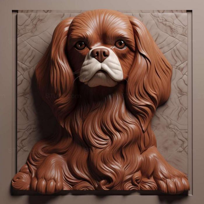 Nature and animals (Cavalier King Charles Spaniel dog 4, NATURE_3204) 3D models for cnc