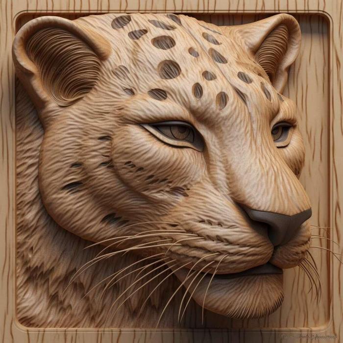 Nature and animals (st Panthera pardus spelaea 2, NATURE_3214) 3D models for cnc