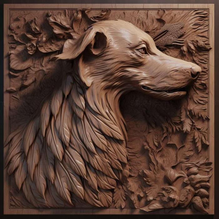 Nature and animals (Griffon Cortalsa dog 2, NATURE_322) 3D models for cnc