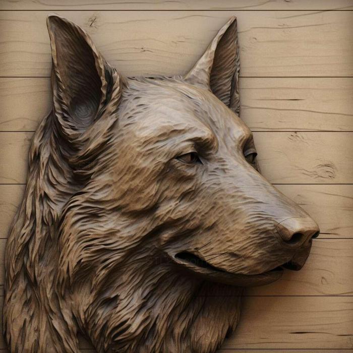 Nature and animals (st Picardy Shepherd dog 3, NATURE_3251) 3D models for cnc