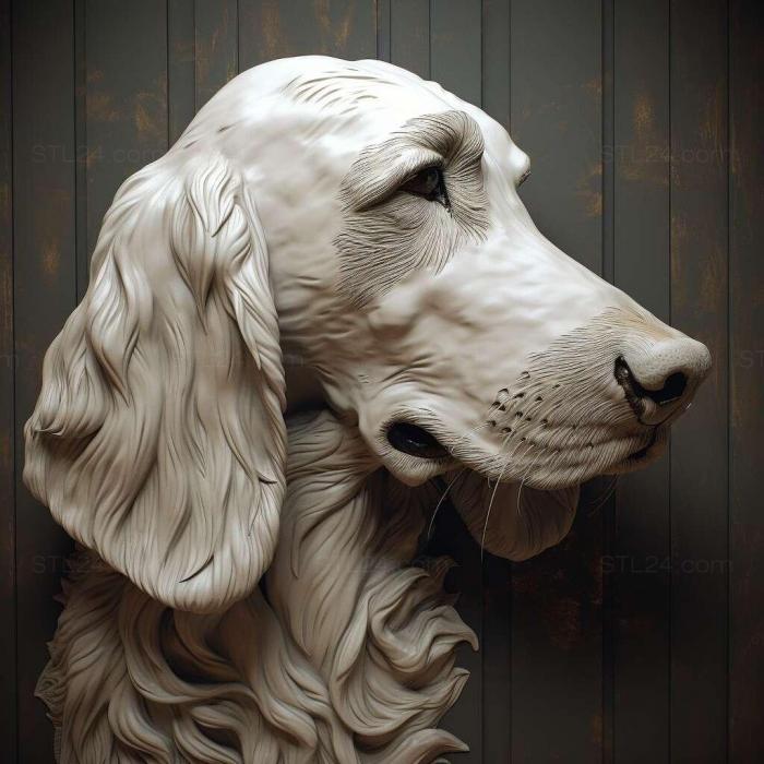 Nature and animals (English Setter dog 1, NATURE_3277) 3D models for cnc