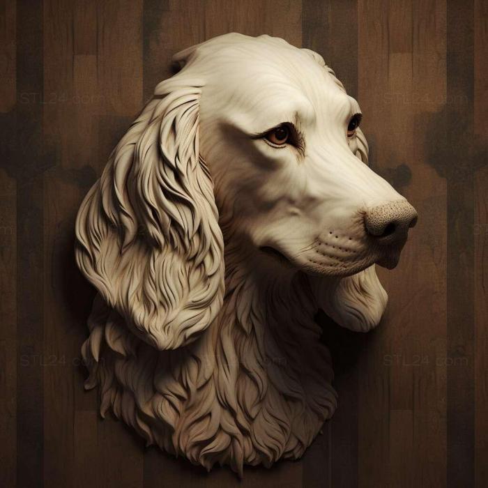 Nature and animals (English Setter dog 3, NATURE_3279) 3D models for cnc