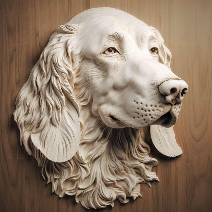 Nature and animals (English Setter dog 4, NATURE_3280) 3D models for cnc