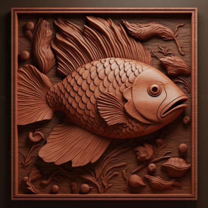 Nature and animals (st Cherry puntius fish 4, NATURE_3304) 3D models for cnc