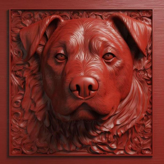 Nature and animals (Red Dog famous animal 1, NATURE_3309) 3D models for cnc