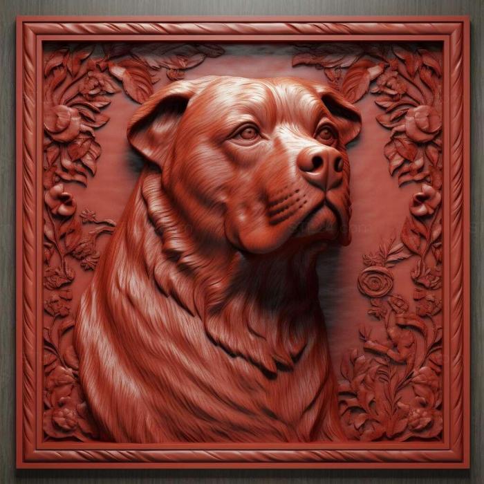 Nature and animals (Red Dog famous animal 3, NATURE_3311) 3D models for cnc