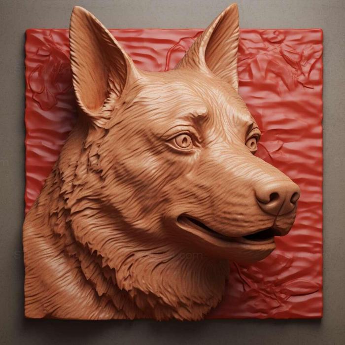 Nature and animals (Red Dog famous animal 4, NATURE_3312) 3D models for cnc