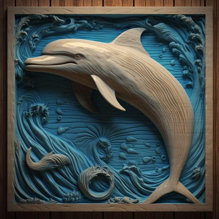 Nature and animals (Winter dolphin famous animal 1, NATURE_3317) 3D models for cnc