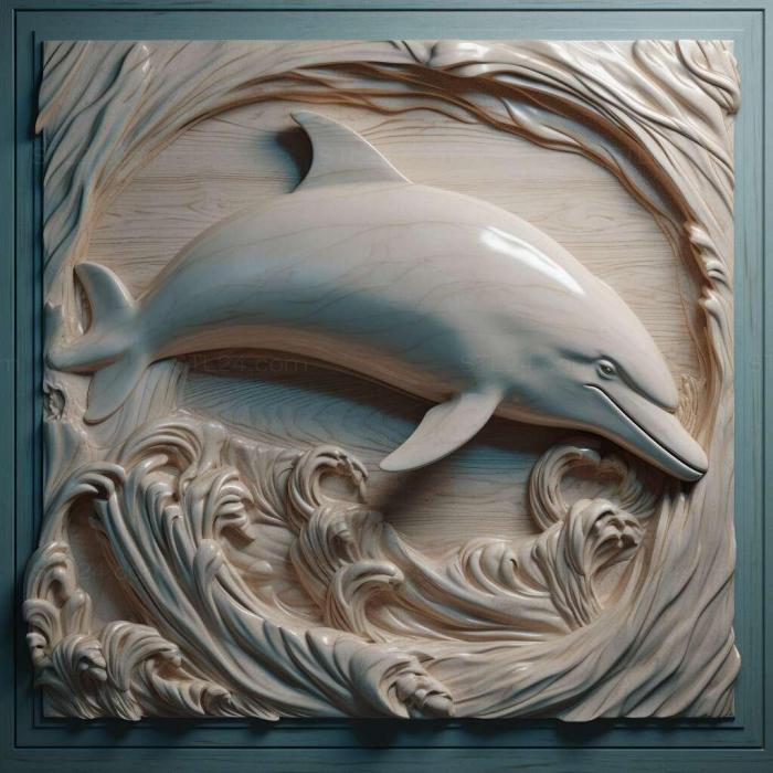 Nature and animals (Winter dolphin famous animal 4, NATURE_3320) 3D models for cnc