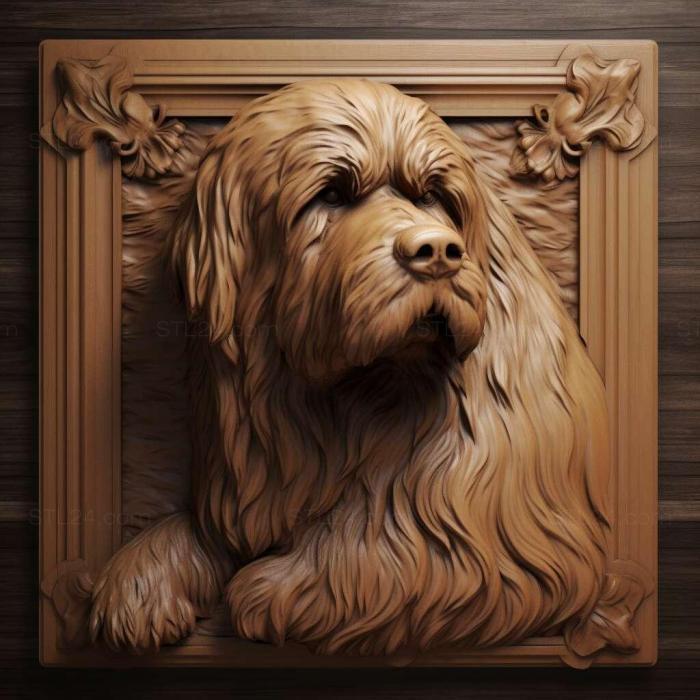 Nature and animals (Russian colored lapdog dog 2, NATURE_3334) 3D models for cnc