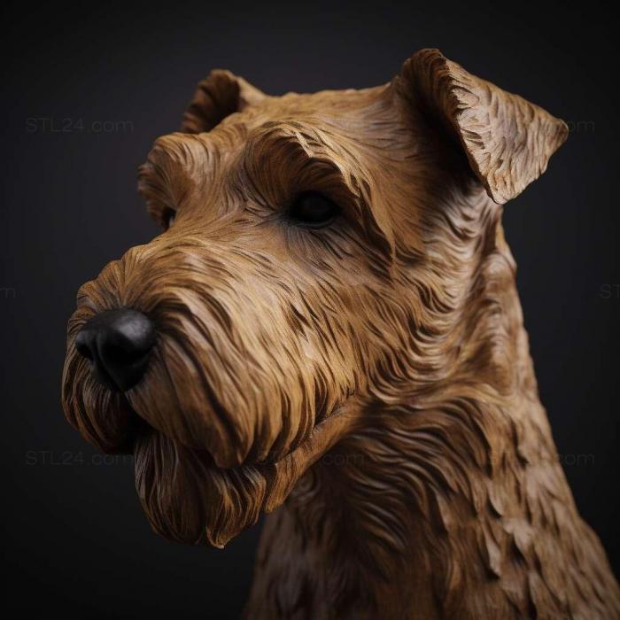 Nature and animals (Welsh Terrier dog 1, NATURE_3349) 3D models for cnc