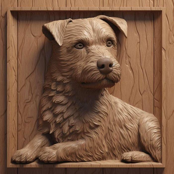 Природа и животные (Собака паттердейл-терьер 4, NATURE_3368) 3D модель для ЧПУ станка
