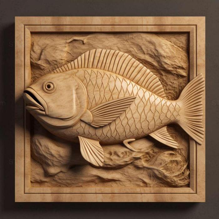 Nature and animals (st Miloplus fish 2, NATURE_3370) 3D models for cnc