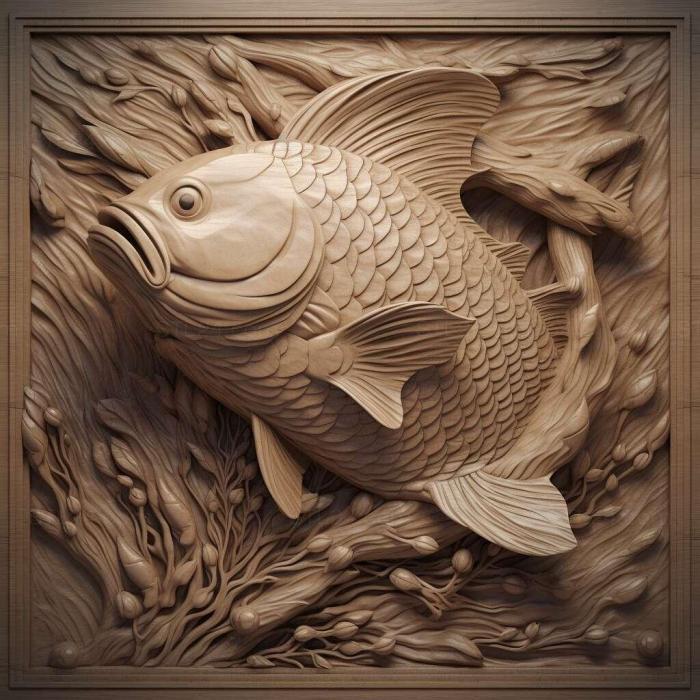 Nature and animals (st Miloplus fish 3, NATURE_3371) 3D models for cnc