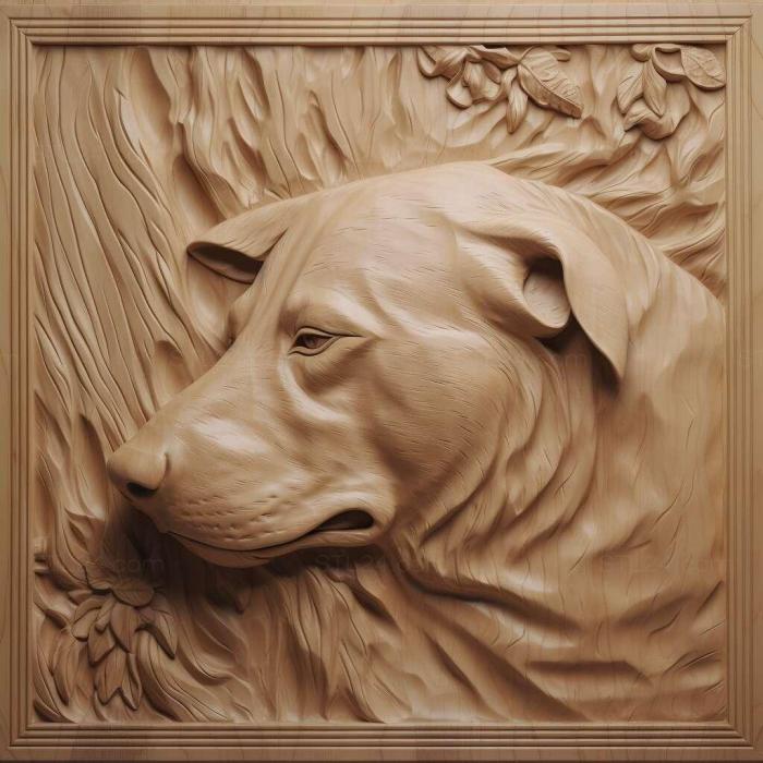 Природа и животные (Каракачанская собака 4, NATURE_340) 3D модель для ЧПУ станка